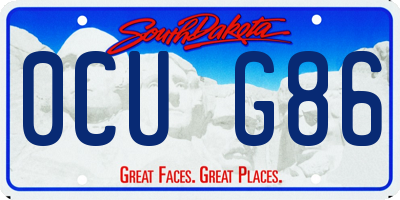SD license plate 0CUG86
