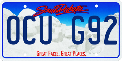 SD license plate 0CUG92