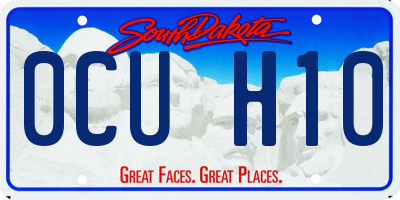 SD license plate 0CUH10