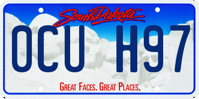 SD license plate 0CUH97