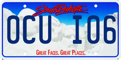 SD license plate 0CUI06