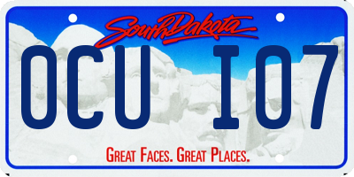 SD license plate 0CUI07