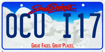 SD license plate 0CUI17