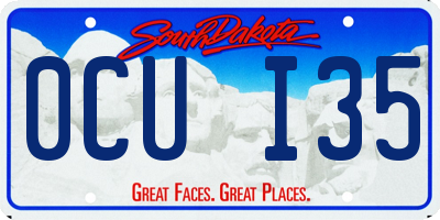 SD license plate 0CUI35