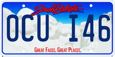 SD license plate 0CUI46