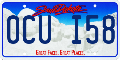 SD license plate 0CUI58