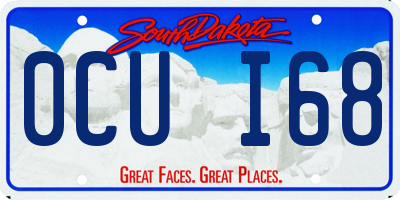 SD license plate 0CUI68