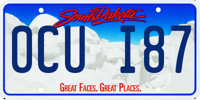 SD license plate 0CUI87