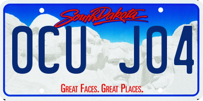 SD license plate 0CUJ04