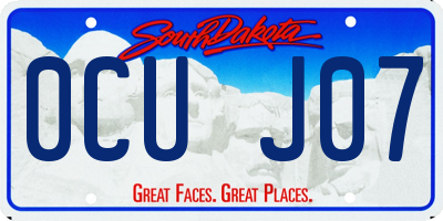 SD license plate 0CUJ07