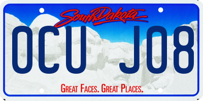 SD license plate 0CUJ08