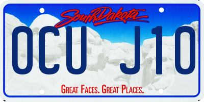SD license plate 0CUJ10