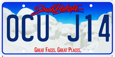 SD license plate 0CUJ14