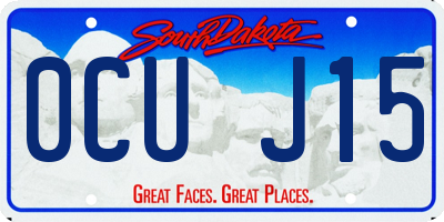 SD license plate 0CUJ15