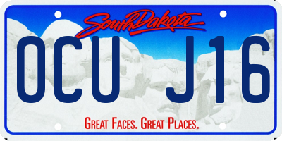 SD license plate 0CUJ16