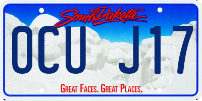 SD license plate 0CUJ17