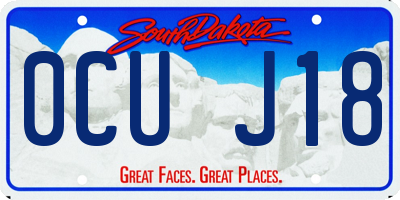 SD license plate 0CUJ18