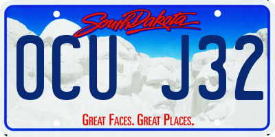 SD license plate 0CUJ32