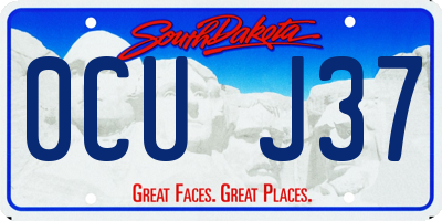 SD license plate 0CUJ37