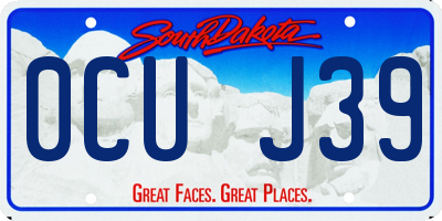 SD license plate 0CUJ39