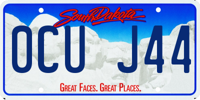 SD license plate 0CUJ44
