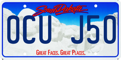 SD license plate 0CUJ50