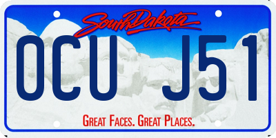 SD license plate 0CUJ51