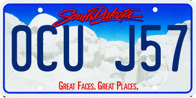SD license plate 0CUJ57