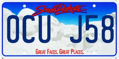 SD license plate 0CUJ58