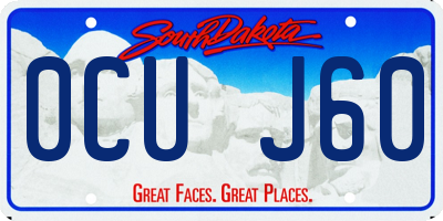 SD license plate 0CUJ60