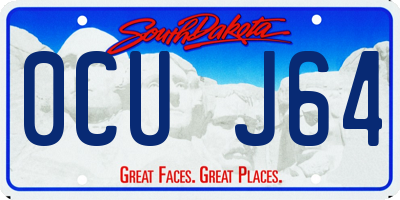 SD license plate 0CUJ64