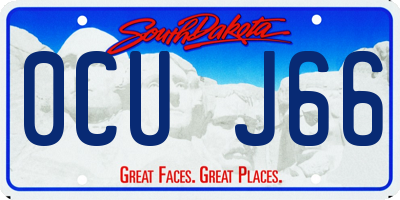 SD license plate 0CUJ66