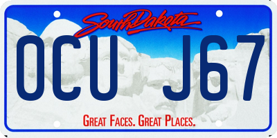 SD license plate 0CUJ67