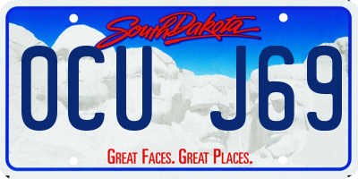 SD license plate 0CUJ69