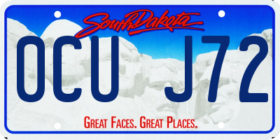SD license plate 0CUJ72