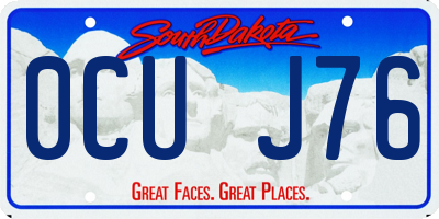SD license plate 0CUJ76
