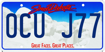 SD license plate 0CUJ77