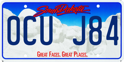 SD license plate 0CUJ84
