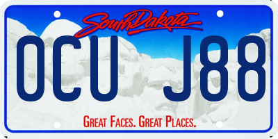 SD license plate 0CUJ88