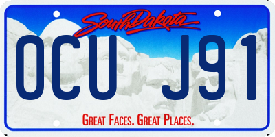 SD license plate 0CUJ91