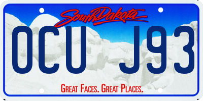 SD license plate 0CUJ93