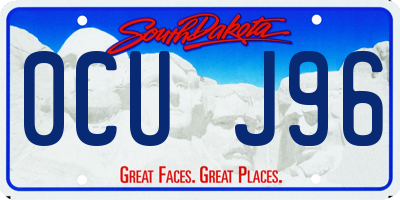 SD license plate 0CUJ96