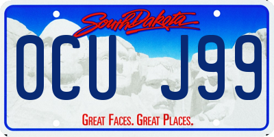 SD license plate 0CUJ99