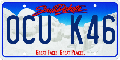 SD license plate 0CUK46