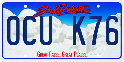 SD license plate 0CUK76