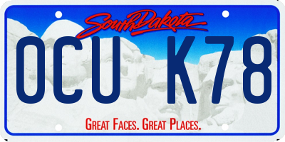 SD license plate 0CUK78