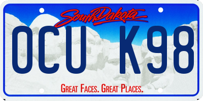 SD license plate 0CUK98