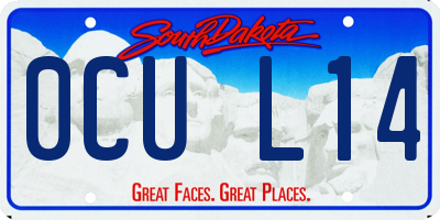 SD license plate 0CUL14