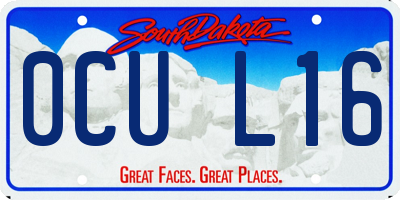 SD license plate 0CUL16