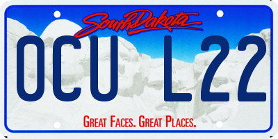 SD license plate 0CUL22